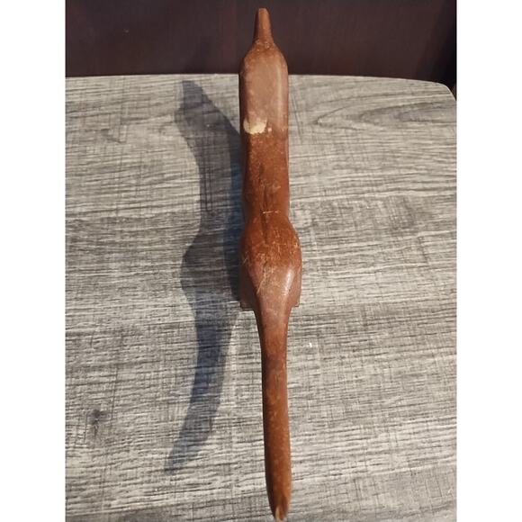 Carved Wood Dachshund wiener Dog Figure Signed - Picture 4 of 7